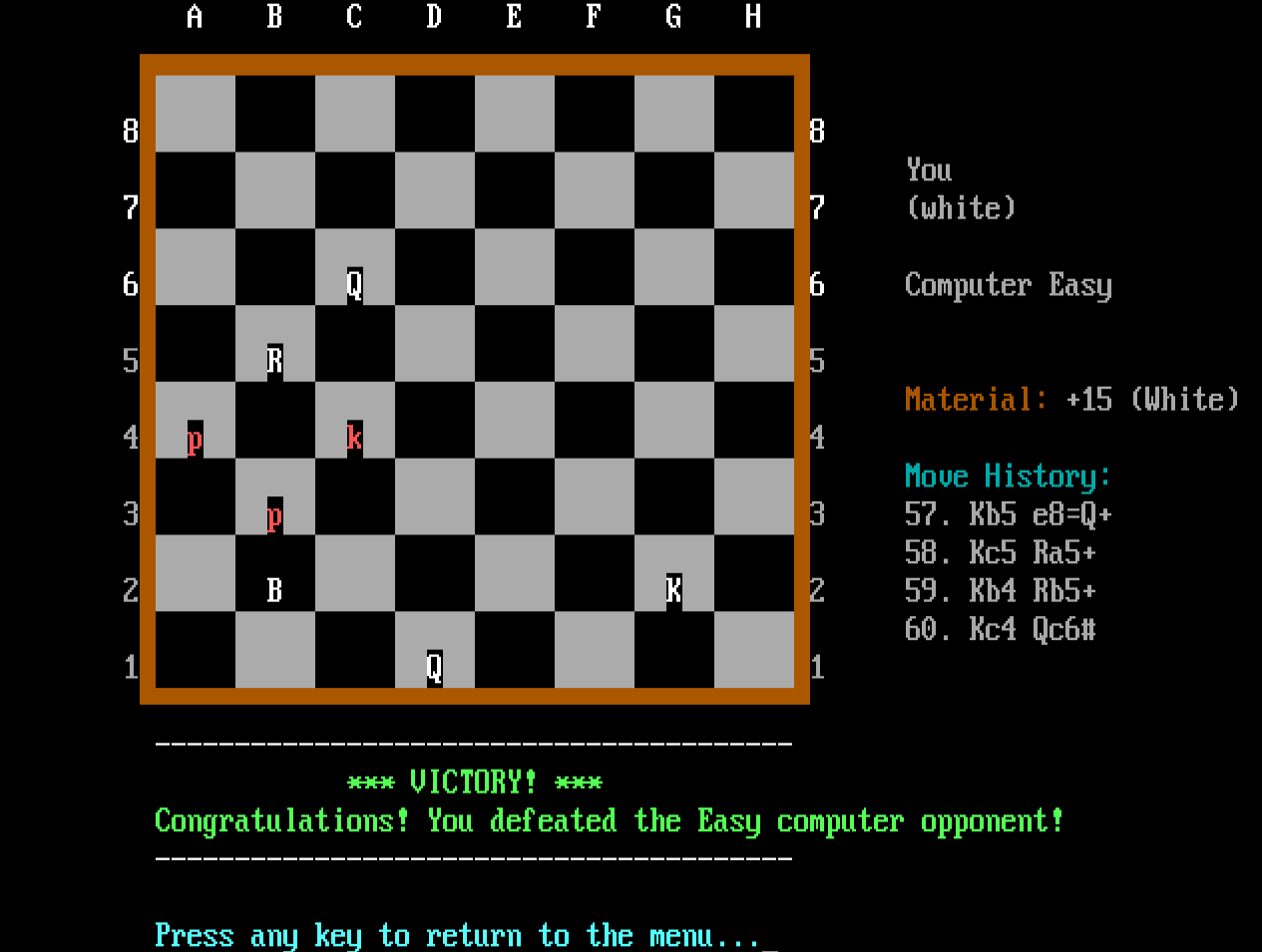 A-Net Chess - Ansi by Cozmo
